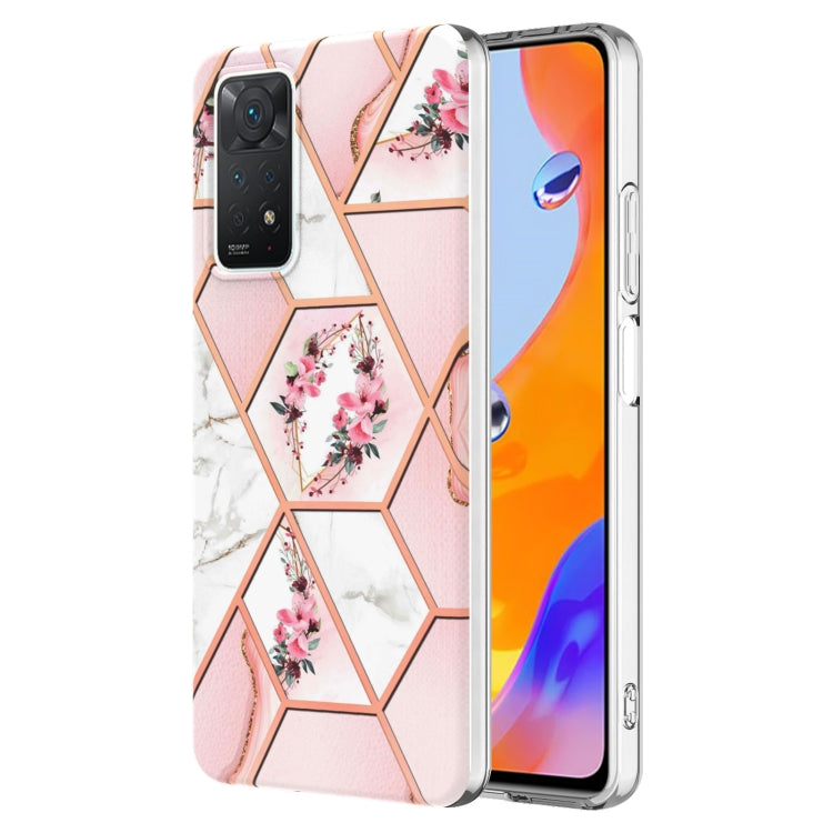 Custodia per cellulare in TPU con motivo floreale in marmo, For OPPO Realme C21Y, For Xiaomi Redmi Note 11 Pro 5G / 4G, For Xiaomi Redmi Note 11S/ Note 11 4G, For Samsung Galaxy A73 5G