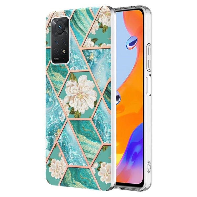 Custodia per cellulare in TPU con motivo floreale in marmo, For OPPO Realme C21Y, For Xiaomi Redmi Note 11 Pro 5G / 4G, For Xiaomi Redmi Note 11S/ Note 11 4G, For Samsung Galaxy A73 5G