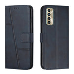 Custodia per telefono in pelle con fibbia in pelle di vitello cucita, For Tecno Camon 17P, For Tecno Camon 17 Pro, For Tecno Camon 18 / 18P, For Tecno Camon 18 Premier