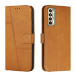 Custodia per telefono in pelle con fibbia in pelle di vitello cucita, For Tecno Camon 17P, For Tecno Camon 17 Pro, For Tecno Camon 18 / 18P, For Tecno Camon 18 Premier