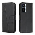 Custodia per telefono in pelle con fibbia in pelle di vitello cucita, For Tecno Camon 17P, For Tecno Camon 17 Pro, For Tecno Camon 18 / 18P, For Tecno Camon 18 Premier