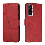 Custodia per telefono in pelle con fibbia in pelle di vitello cucita, For Tecno Camon 17P, For Tecno Camon 17 Pro, For Tecno Camon 18 / 18P, For Tecno Camon 18 Premier