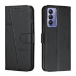 Custodia per telefono in pelle con fibbia in pelle di vitello cucita, For Tecno Camon 17P, For Tecno Camon 17 Pro, For Tecno Camon 18 / 18P, For Tecno Camon 18 Premier