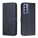 Custodia per telefono in pelle con fibbia in pelle di vitello cucita, For Tecno Camon 17P, For Tecno Camon 17 Pro, For Tecno Camon 18 / 18P, For Tecno Camon 18 Premier