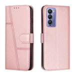 Custodia per telefono in pelle con fibbia in pelle di vitello cucita, For Tecno Camon 17P, For Tecno Camon 17 Pro, For Tecno Camon 18 / 18P, For Tecno Camon 18 Premier