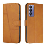 Custodia per telefono in pelle con fibbia in pelle di vitello cucita, For Tecno Camon 17P, For Tecno Camon 17 Pro, For Tecno Camon 18 / 18P, For Tecno Camon 18 Premier
