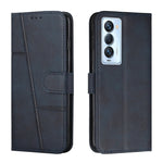 Custodia per telefono in pelle con fibbia in pelle di vitello cucita, For Tecno Camon 17P, For Tecno Camon 17 Pro, For Tecno Camon 18 / 18P, For Tecno Camon 18 Premier