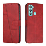 Custodia per telefono in pelle con fibbia in pelle di vitello cucita, For Tecno Pop 5 LTE, For Tecno Pova 2, For Tecno Pova Neo, For Tecno Spark 7 Pro