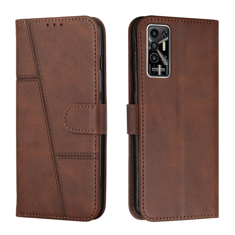 Custodia per telefono in pelle con fibbia in pelle di vitello cucita, For Tecno Pop 5 LTE, For Tecno Pova 2, For Tecno Pova Neo, For Tecno Spark 7 Pro