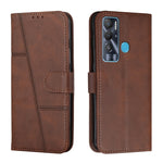 Custodia per telefono in pelle con fibbia in pelle di vitello cucita, For Tecno Pop 5 LTE, For Tecno Pova 2, For Tecno Pova Neo, For Tecno Spark 7 Pro