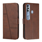 Custodia per telefono in pelle con fibbia in pelle di vitello cucita, For Tecno Pop 5 LTE, For Tecno Pova 2, For Tecno Pova Neo, For Tecno Spark 7 Pro
