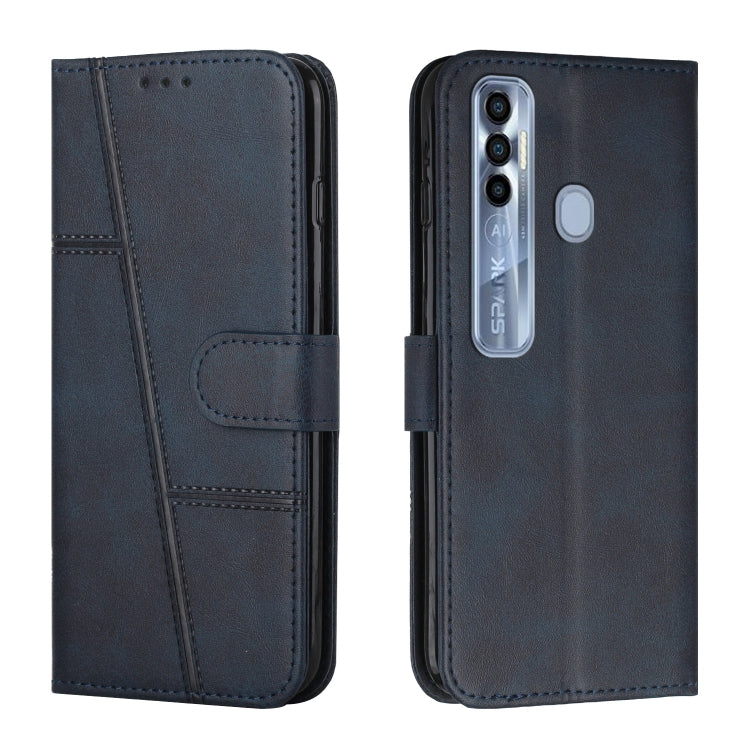 Custodia per telefono in pelle con fibbia in pelle di vitello cucita, For Tecno Pop 5 LTE, For Tecno Pova 2, For Tecno Pova Neo, For Tecno Spark 7 Pro