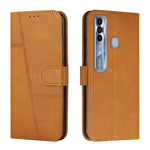 Custodia per telefono in pelle con fibbia in pelle di vitello cucita, For Tecno Pop 5 LTE, For Tecno Pova 2, For Tecno Pova Neo, For Tecno Spark 7 Pro