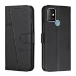 Custodia per telefono in pelle con fibbia in pelle di vitello cucita, For Infinix Hot 10, For Infinix Hot 10i, For Infinix Hot 10 Lite / Smart 5 2020, For Infinix Hot 10 Play / Smart 5 2021