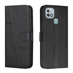 Custodia per telefono in pelle con fibbia in pelle di vitello cucita, For Infinix Hot 10, For Infinix Hot 10i, For Infinix Hot 10 Lite / Smart 5 2020, For Infinix Hot 10 Play / Smart 5 2021