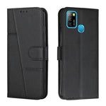 Custodia per telefono in pelle con fibbia in pelle di vitello cucita, For Infinix Hot 10, For Infinix Hot 10i, For Infinix Hot 10 Lite / Smart 5 2020, For Infinix Hot 10 Play / Smart 5 2021