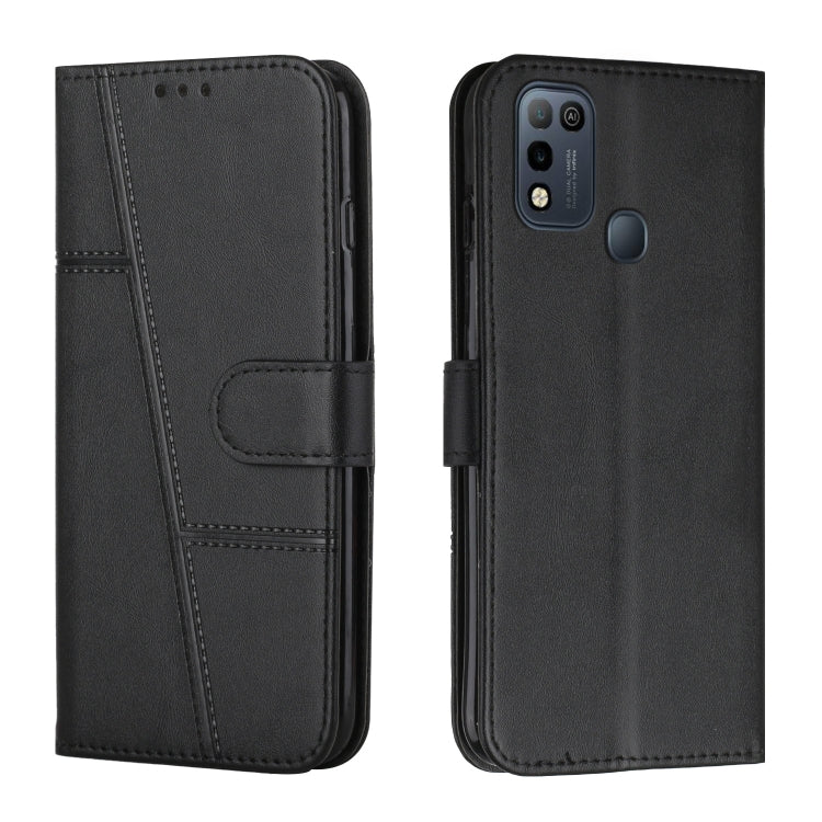 Custodia per telefono in pelle con fibbia in pelle di vitello cucita, For Infinix Hot 10, For Infinix Hot 10i, For Infinix Hot 10 Lite / Smart 5 2020, For Infinix Hot 10 Play / Smart 5 2021
