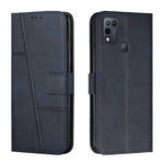 Custodia per telefono in pelle con fibbia in pelle di vitello cucita, For Infinix Hot 10, For Infinix Hot 10i, For Infinix Hot 10 Lite / Smart 5 2020, For Infinix Hot 10 Play / Smart 5 2021