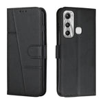 Custodia per telefono in pelle con fibbia in pelle di vitello cucita, For Infinix Hot 11, For Infinix Hot 11S NFC, For Infinix Hot 11S with Fingerprint Hole, For Infinix Hot 10S / 10T / 10S NFC
