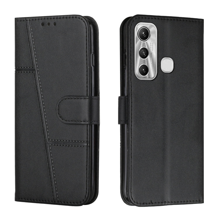 Custodia per telefono in pelle con fibbia in pelle di vitello cucita, For Infinix Hot 11, For Infinix Hot 11S NFC, For Infinix Hot 11S with Fingerprint Hole, For Infinix Hot 10S / 10T / 10S NFC