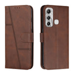 Custodia per telefono in pelle con fibbia in pelle di vitello cucita, For Infinix Hot 11, For Infinix Hot 11S NFC, For Infinix Hot 11S with Fingerprint Hole, For Infinix Hot 10S / 10T / 10S NFC
