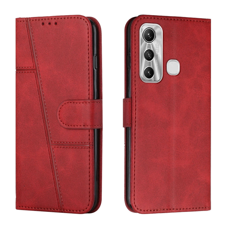 Custodia per telefono in pelle con fibbia in pelle di vitello cucita, For Infinix Hot 11, For Infinix Hot 11S NFC, For Infinix Hot 11S with Fingerprint Hole, For Infinix Hot 10S / 10T / 10S NFC