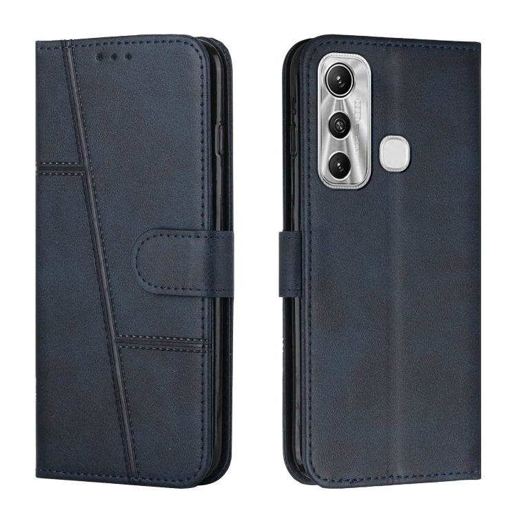 Custodia per telefono in pelle con fibbia in pelle di vitello cucita, For Infinix Hot 11, For Infinix Hot 11S NFC, For Infinix Hot 11S with Fingerprint Hole, For Infinix Hot 10S / 10T / 10S NFC
