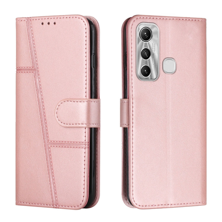 Custodia per telefono in pelle con fibbia in pelle di vitello cucita, For Infinix Hot 11, For Infinix Hot 11S NFC, For Infinix Hot 11S with Fingerprint Hole, For Infinix Hot 10S / 10T / 10S NFC