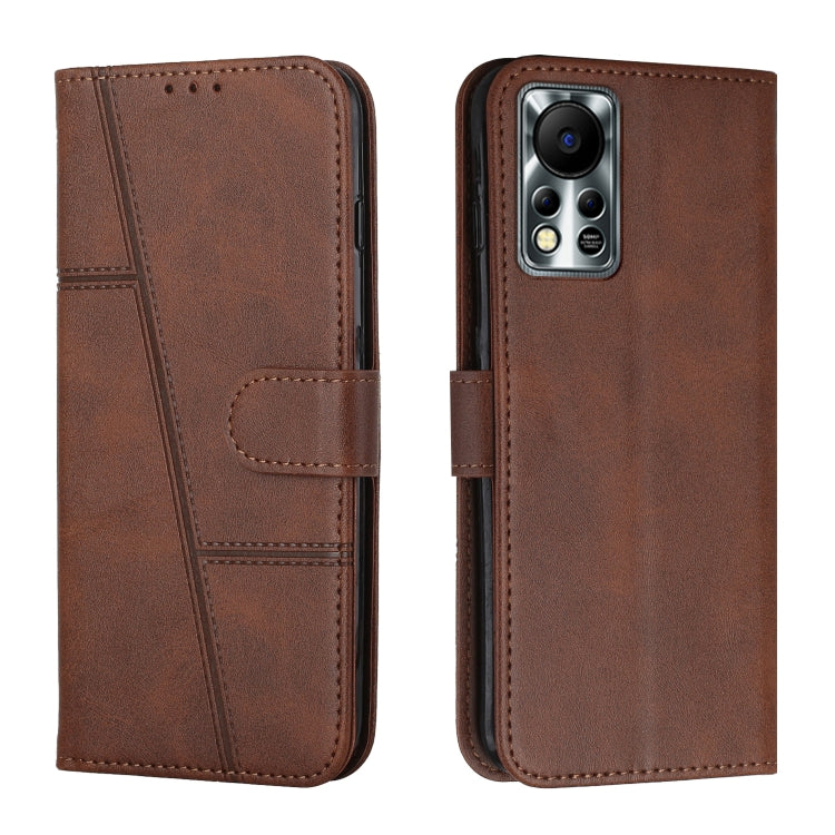 Custodia per telefono in pelle con fibbia in pelle di vitello cucita, For Infinix Hot 11, For Infinix Hot 11S NFC, For Infinix Hot 11S with Fingerprint Hole, For Infinix Hot 10S / 10T / 10S NFC