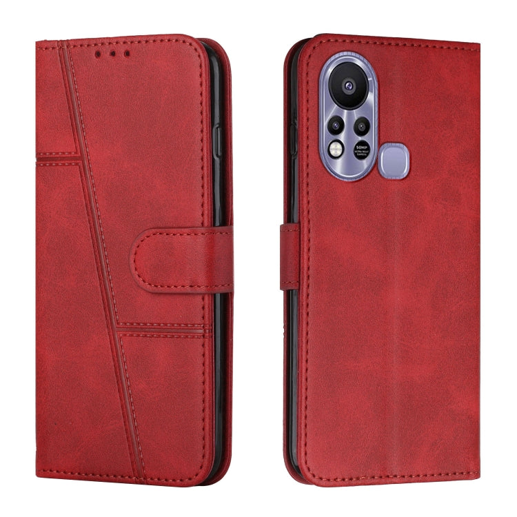 Custodia per telefono in pelle con fibbia in pelle di vitello cucita, For Infinix Hot 11, For Infinix Hot 11S NFC, For Infinix Hot 11S with Fingerprint Hole, For Infinix Hot 10S / 10T / 10S NFC