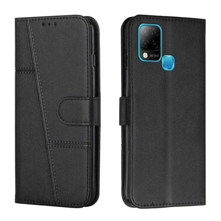 Custodia per telefono in pelle con fibbia in pelle di vitello cucita, For Infinix Hot 11, For Infinix Hot 11S NFC, For Infinix Hot 11S with Fingerprint Hole, For Infinix Hot 10S / 10T / 10S NFC