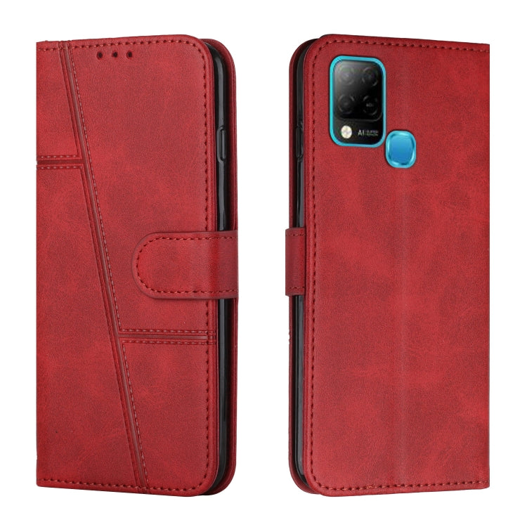 Custodia per telefono in pelle con fibbia in pelle di vitello cucita, For Infinix Hot 11, For Infinix Hot 11S NFC, For Infinix Hot 11S with Fingerprint Hole, For Infinix Hot 10S / 10T / 10S NFC