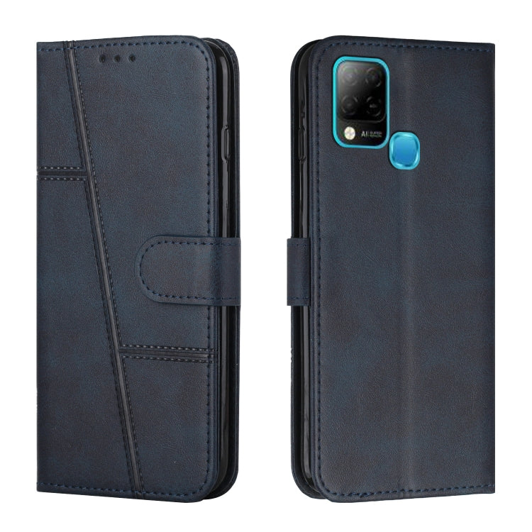 Custodia per telefono in pelle con fibbia in pelle di vitello cucita, For Infinix Hot 11, For Infinix Hot 11S NFC, For Infinix Hot 11S with Fingerprint Hole, For Infinix Hot 10S / 10T / 10S NFC