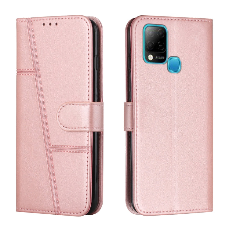 Custodia per telefono in pelle con fibbia in pelle di vitello cucita, For Infinix Hot 11, For Infinix Hot 11S NFC, For Infinix Hot 11S with Fingerprint Hole, For Infinix Hot 10S / 10T / 10S NFC