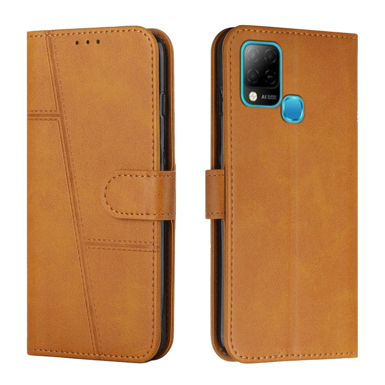 Custodia per telefono in pelle con fibbia in pelle di vitello cucita, For Infinix Hot 11, For Infinix Hot 11S NFC, For Infinix Hot 11S with Fingerprint Hole, For Infinix Hot 10S / 10T / 10S NFC