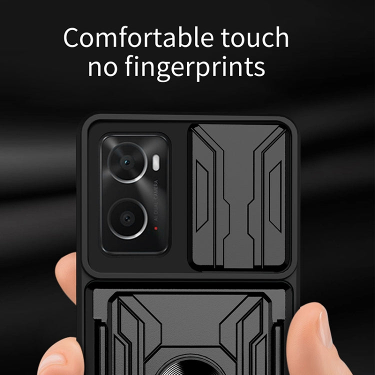 Custodia per telefono con scheda Camshield scorrevole, For OPPO Realme 9i / A36 / A76, For OPPO Realme 9 Pro, For OPPO Realme 9 Pro+