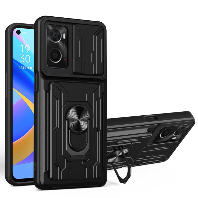 Custodia per telefono con scheda Camshield scorrevole, For OPPO Realme 9i / A36 / A76, For OPPO Realme 9 Pro, For OPPO Realme 9 Pro+