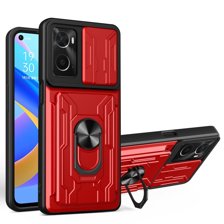 Custodia per telefono con scheda Camshield scorrevole, For OPPO Realme 9i / A36 / A76, For OPPO Realme 9 Pro, For OPPO Realme 9 Pro+
