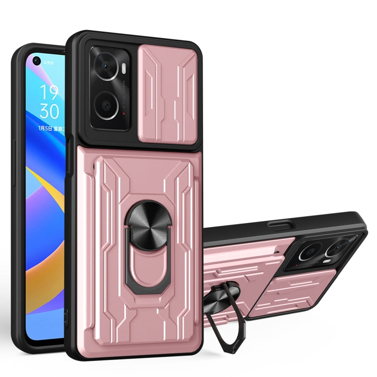 Custodia per telefono con scheda Camshield scorrevole, For OPPO Realme 9i / A36 / A76, For OPPO Realme 9 Pro, For OPPO Realme 9 Pro+