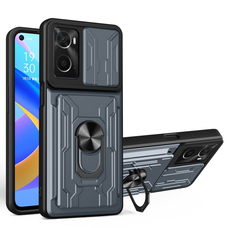Custodia per telefono con scheda Camshield scorrevole, For OPPO Realme 9i / A36 / A76, For OPPO Realme 9 Pro, For OPPO Realme 9 Pro+