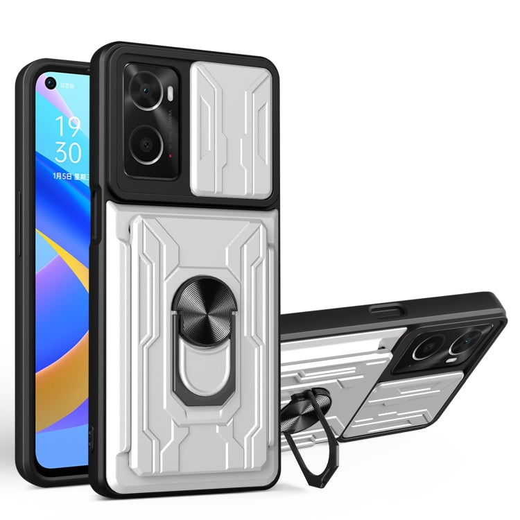 Custodia per telefono con scheda Camshield scorrevole, For OPPO Realme 9i / A36 / A76, For OPPO Realme 9 Pro, For OPPO Realme 9 Pro+