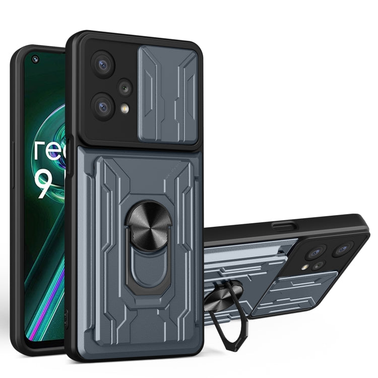 Custodia per telefono con scheda Camshield scorrevole, For OPPO Realme 9i / A36 / A76, For OPPO Realme 9 Pro, For OPPO Realme 9 Pro+