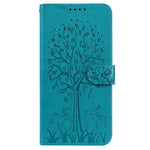 Custodia per telefono in pelle pressata con motivo ad albero e cervo, For Nokia 3.4 / 5.4, For Nokia G20 / G10 / 6.3, For Sony Xperia 10 III, For Xiaomi Redmi 9T / 9 Power, For Xiaomi Redmi 10