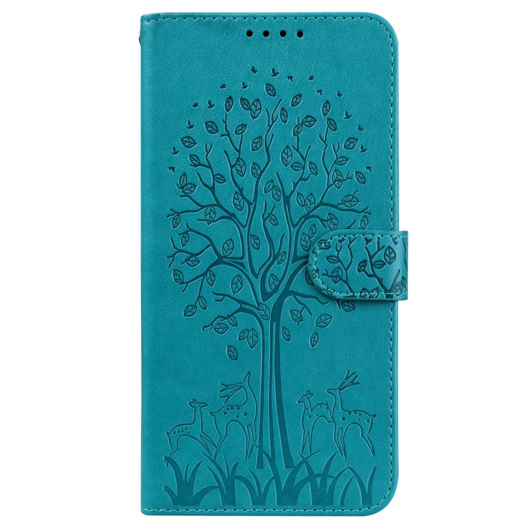 Custodia per telefono in pelle pressata con motivo ad albero e cervo, For Nokia 3.4 / 5.4, For Nokia G20 / G10 / 6.3, For Sony Xperia 10 III, For Xiaomi Redmi 9T / 9 Power, For Xiaomi Redmi 10