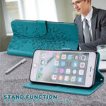 Custodia per telefono in pelle pressata con motivo ad albero e cervo, For Nokia 3.4 / 5.4, For Nokia G20 / G10 / 6.3, For Sony Xperia 10 III, For Xiaomi Redmi 9T / 9 Power, For Xiaomi Redmi 10