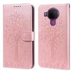 Custodia per telefono in pelle pressata con motivo ad albero e cervo, For Nokia 3.4 / 5.4, For Nokia G20 / G10 / 6.3, For Sony Xperia 10 III, For Xiaomi Redmi 9T / 9 Power, For Xiaomi Redmi 10