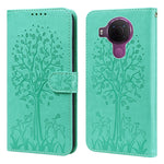 Custodia per telefono in pelle pressata con motivo ad albero e cervo, For Nokia 3.4 / 5.4, For Nokia G20 / G10 / 6.3, For Sony Xperia 10 III, For Xiaomi Redmi 9T / 9 Power, For Xiaomi Redmi 10