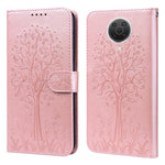 Custodia per telefono in pelle pressata con motivo ad albero e cervo, For Nokia 3.4 / 5.4, For Nokia G20 / G10 / 6.3, For Sony Xperia 10 III, For Xiaomi Redmi 9T / 9 Power, For Xiaomi Redmi 10