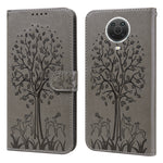 Custodia per telefono in pelle pressata con motivo ad albero e cervo, For Nokia 3.4 / 5.4, For Nokia G20 / G10 / 6.3, For Sony Xperia 10 III, For Xiaomi Redmi 9T / 9 Power, For Xiaomi Redmi 10
