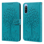 Custodia per telefono in pelle pressata con motivo ad albero e cervo, For Nokia 3.4 / 5.4, For Nokia G20 / G10 / 6.3, For Sony Xperia 10 III, For Xiaomi Redmi 9T / 9 Power, For Xiaomi Redmi 10